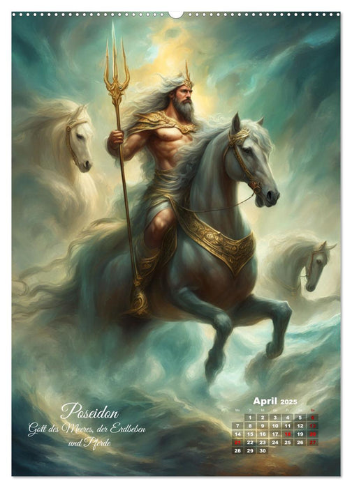 Zwölf Götter der griechischen Mythologie (CALVENDO Premium Wandkalender 2025)