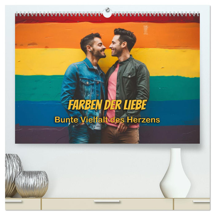 Farben der Liebe: Bunte Vielfalt des Herzens (CALVENDO Premium Wandkalender 2025)
