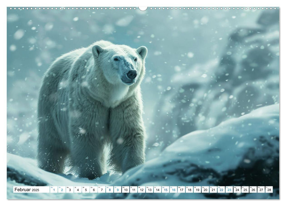 Weiße Wächter des Nordens: Ein Jahr im Reich der Eisbären (CALVENDO Wandkalender 2025)