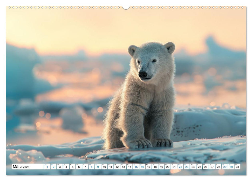 Weiße Wächter des Nordens: Ein Jahr im Reich der Eisbären (CALVENDO Wandkalender 2025)