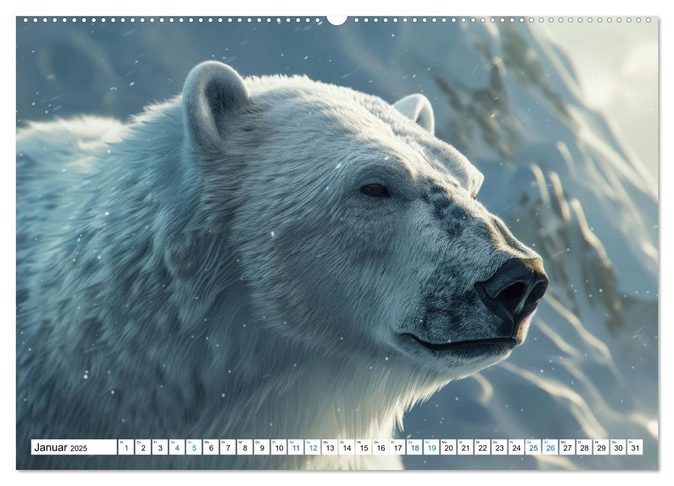 Weiße Wächter des Nordens: Ein Jahr im Reich der Eisbären (CALVENDO Premium Wandkalender 2025)