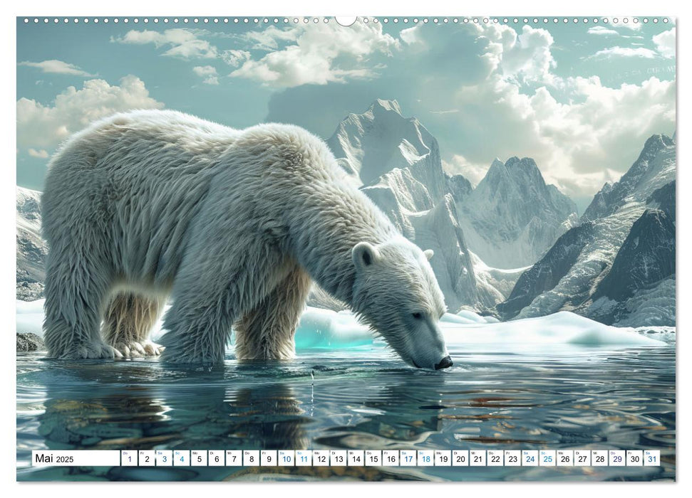 Weiße Wächter des Nordens: Ein Jahr im Reich der Eisbären (CALVENDO Premium Wandkalender 2025)