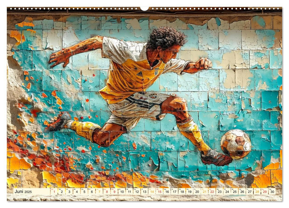 Fußball Graffiti - sportliche Kunst (CALVENDO Wandkalender 2025)