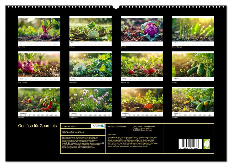 Des légumes pour les gourmets (Calendrier mural CALVENDO Premium 2025) 