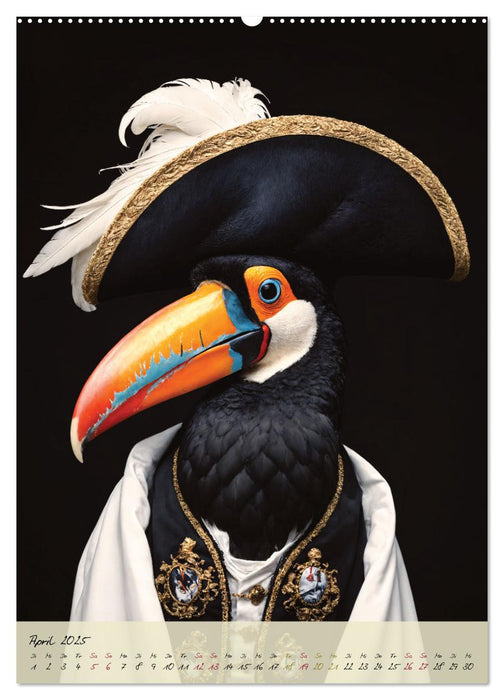 Portraits d'animaux baroques - art et classiques (Calendrier mural CALVENDO Premium 2025) 