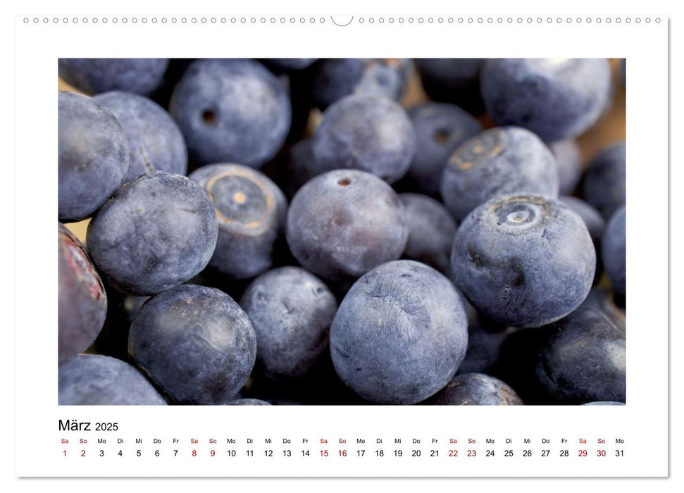 Fruits frais - sains toute l'année avec de délicieux fruits et des vitamines ! (Calendrier mural CALVENDO Premium 2025) 