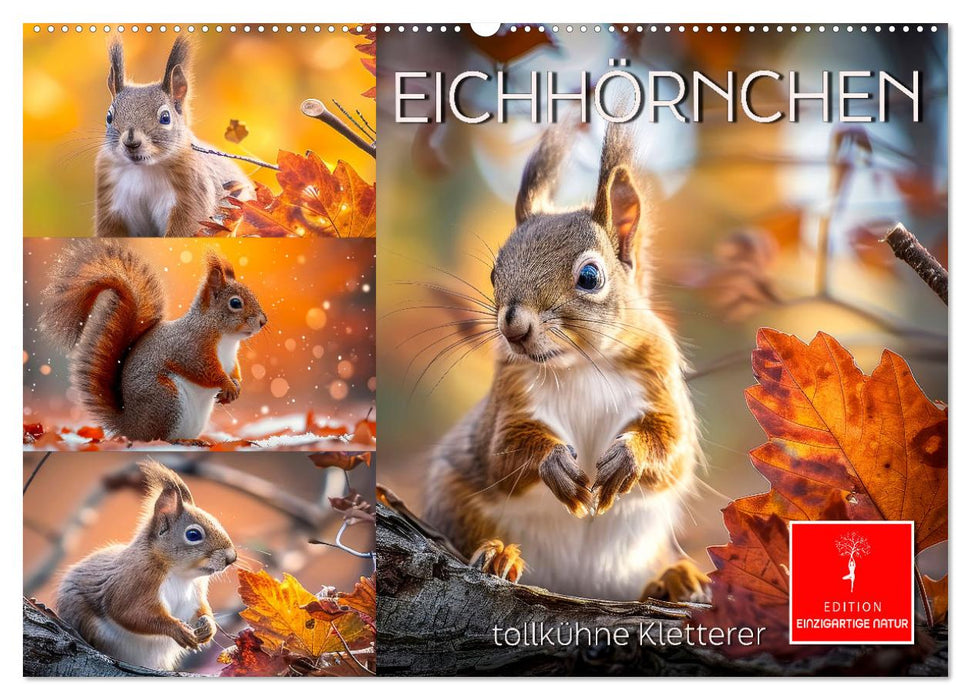 Eichhörnchen - tollkühne Kletterer (CALVENDO Wandkalender 2025)