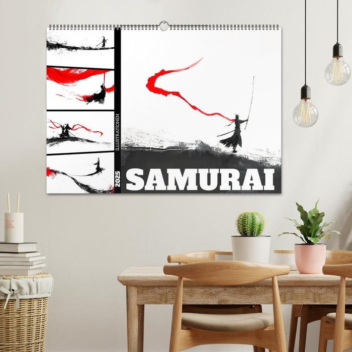Samurai Illustrationen (CALVENDO Wandkalender 2025)