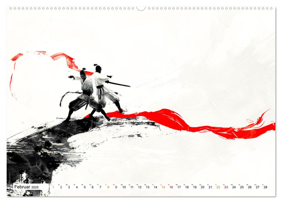 Samurai Illustrationen (CALVENDO Premium Wandkalender 2025)
