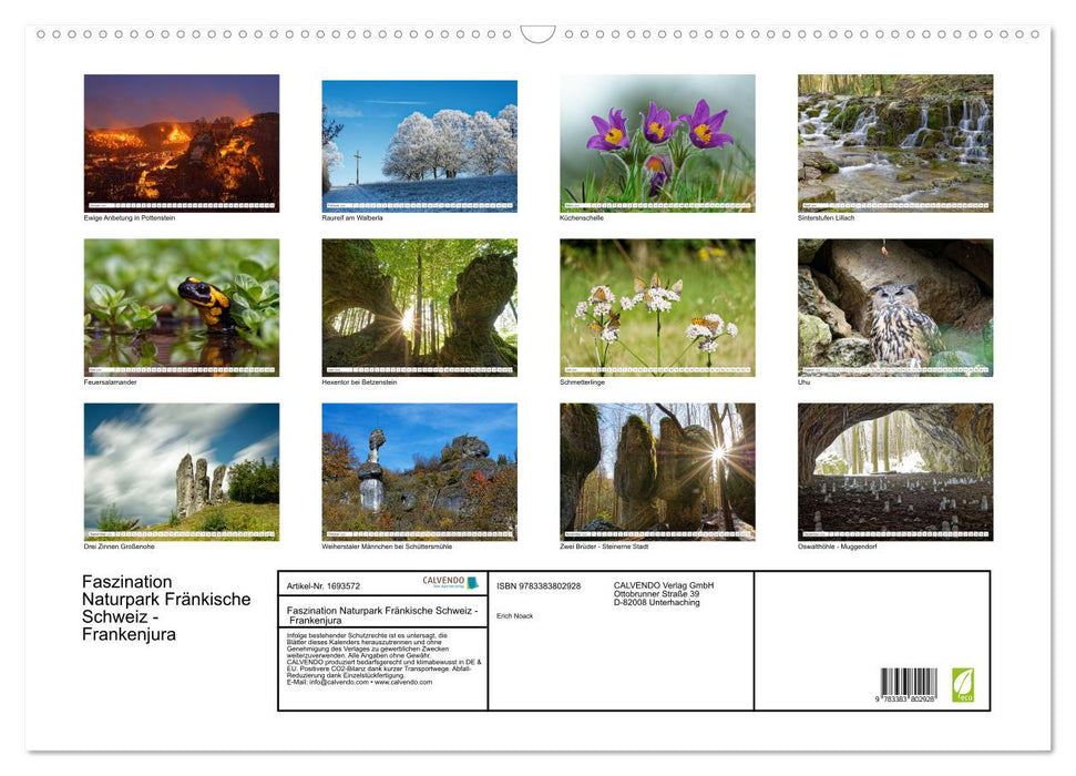 Faszination Naturpark Fränkische Schweiz - Frankenjura (CALVENDO Wandkalender 2025)