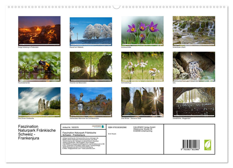 Faszination Naturpark Fränkische Schweiz - Frankenjura (CALVENDO Premium Wandkalender 2025)