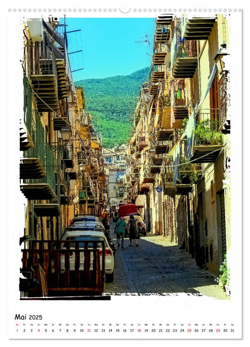 Dorfleben auf Sizilien (CALVENDO Wandkalender 2025)