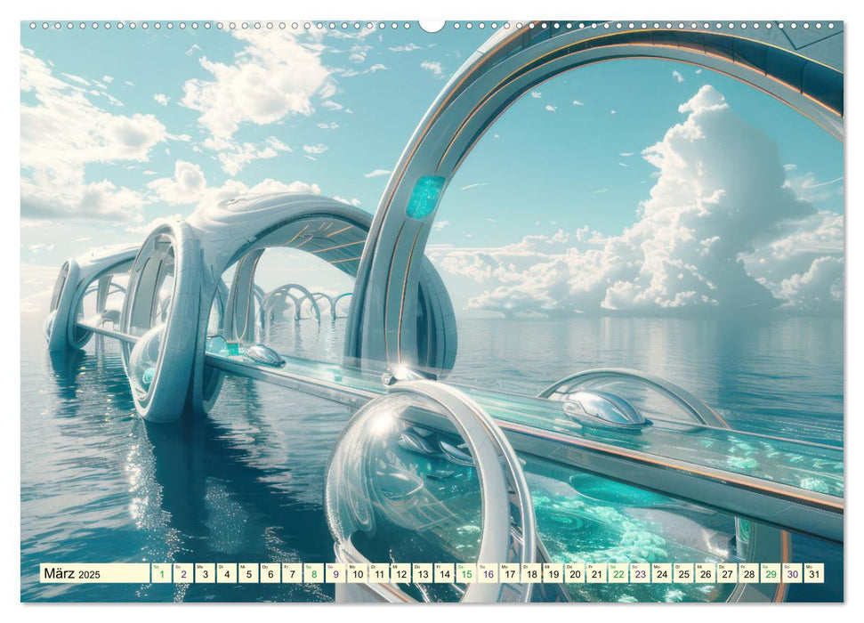 Science-Fiction Wasserwelten (CALVENDO Premium Wandkalender 2025)