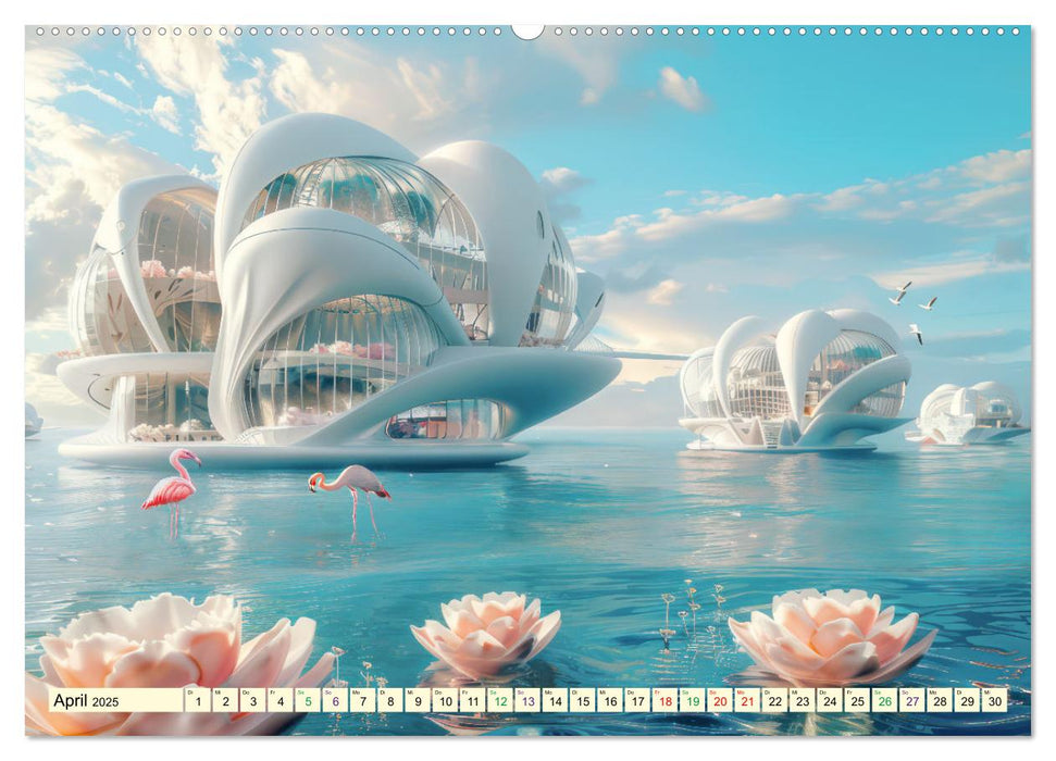 Science-Fiction Wasserwelten (CALVENDO Premium Wandkalender 2025)