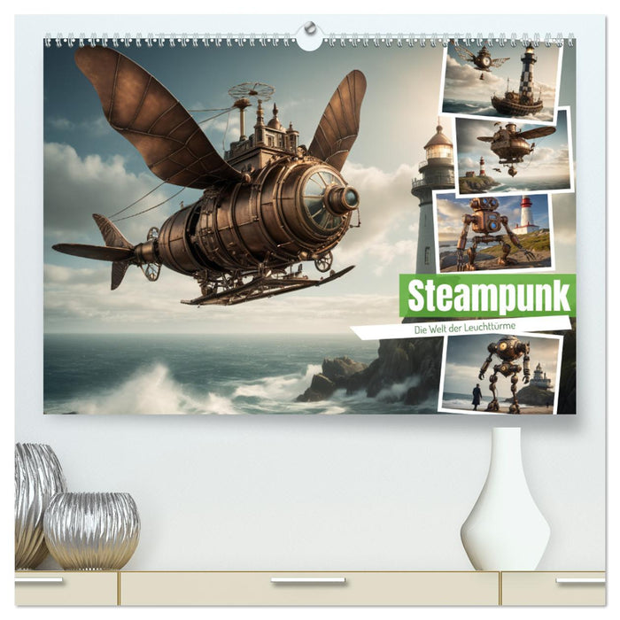 Steampunk - Die Welt der Leuchttürme (CALVENDO Premium Wandkalender 2025)