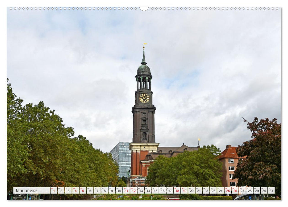 Hamburg mit Hafengeburtstag (CALVENDO Wandkalender 2025)