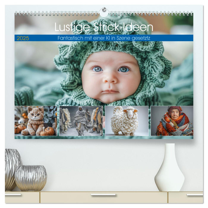 Lustige Strick-Ideen (CALVENDO Premium Wandkalender 2025)