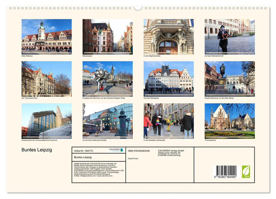 Buntes Leipzig (CALVENDO Premium Wandkalender 2025)