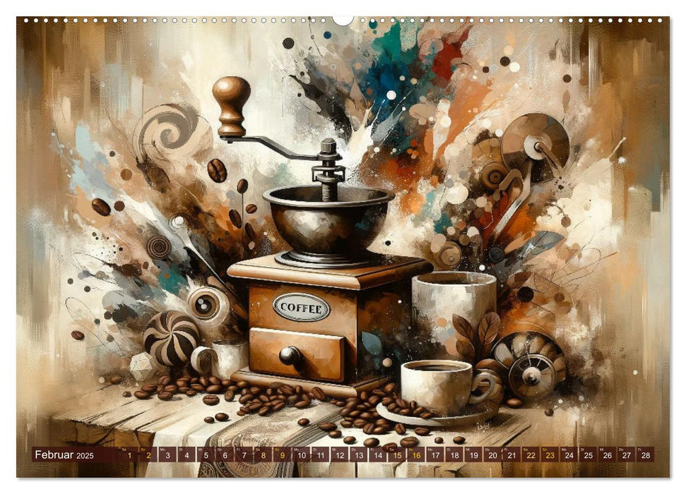 Kaffee & Kunst: Ein Kalender für Genießer (CALVENDO Premium Wandkalender 2025)