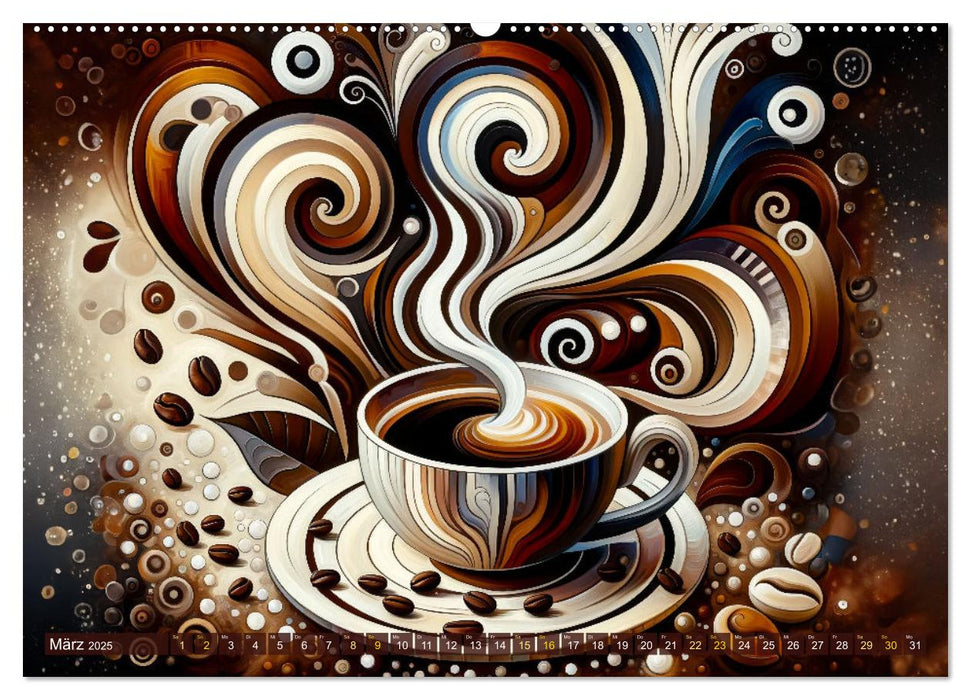 Kaffee & Kunst: Ein Kalender für Genießer (CALVENDO Premium Wandkalender 2025)