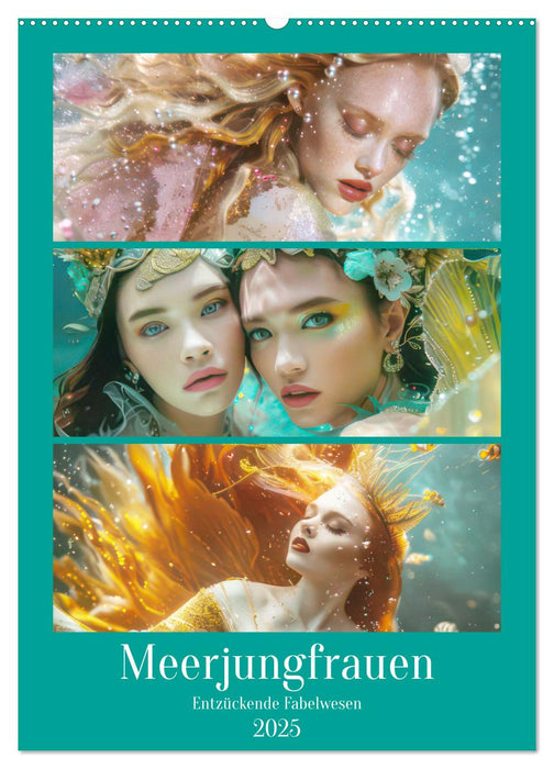 Meerjungfrauen – Entzückende Fabelwesen (CALVENDO Wandkalender 2025)
