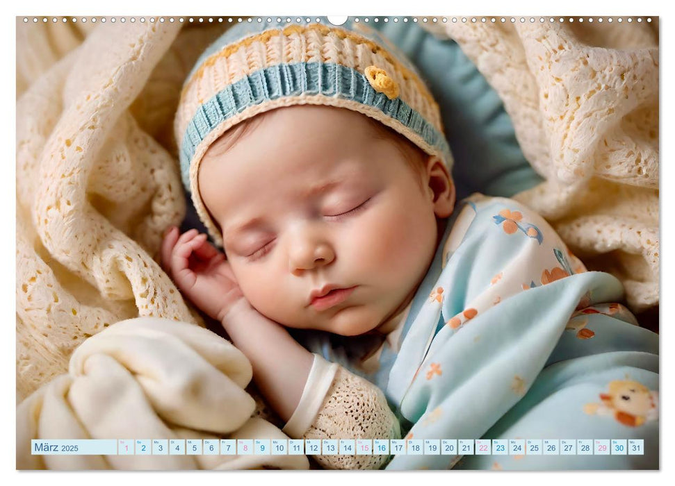 Schlummernde Babys (CALVENDO Premium Wandkalender 2025)