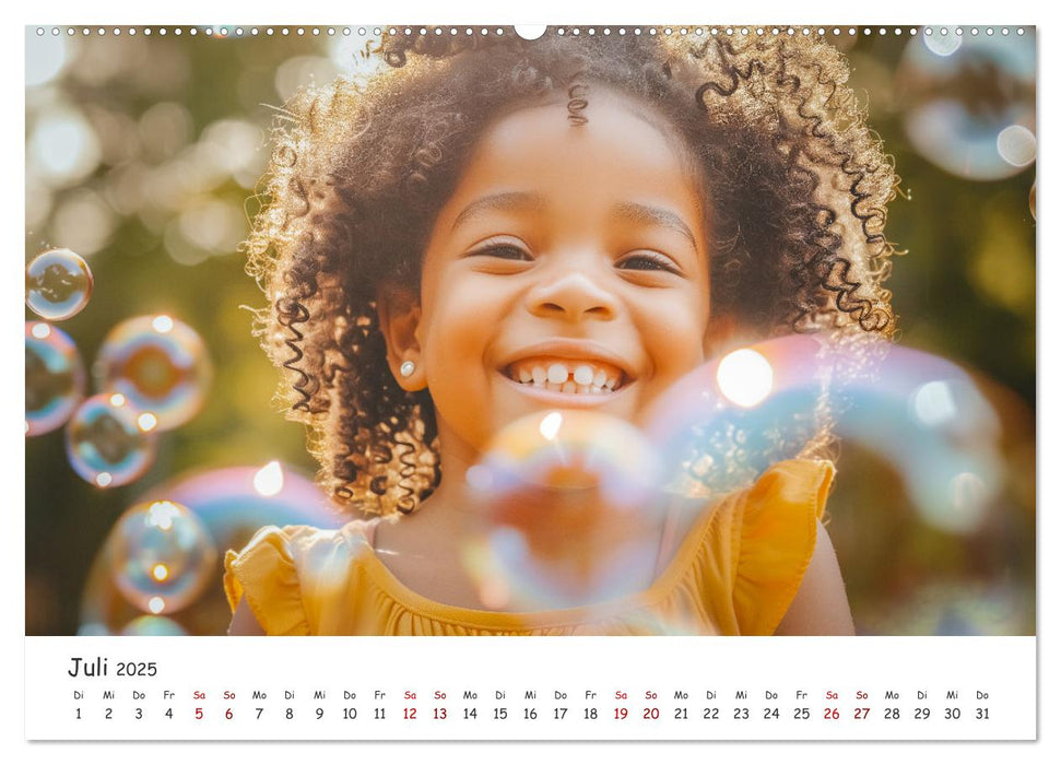 Die Sprache des Herzens - Lächeln als Ausdruck der Menschlichkeit durch eine KI in Szene gesetzt (CALVENDO Premium Wandkalender 2025)