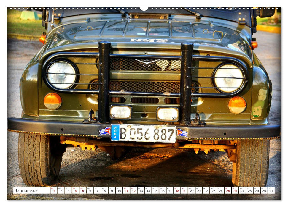 Cuba Jeeps - Geländewagen Oldtimer (CALVENDO Premium Wandkalender 2025)