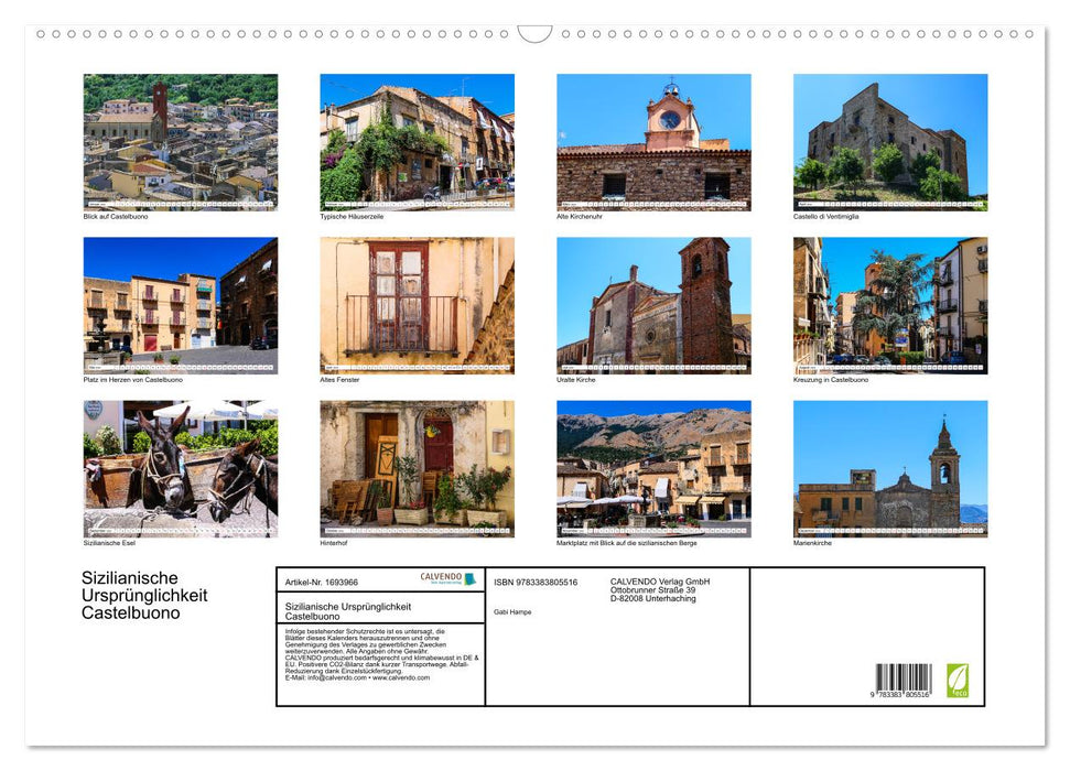 Sizilianische Ursprünglichkeit Castelbuono (CALVENDO Wandkalender 2025)