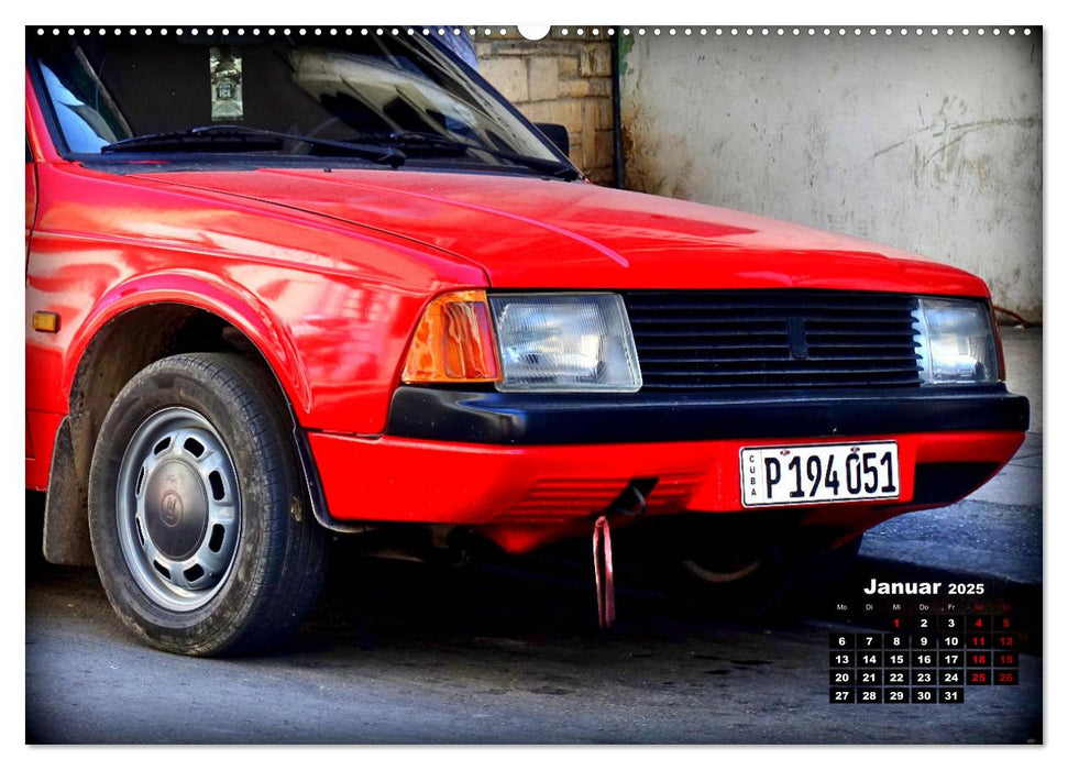 Moskwitsch-2141 - Ein russischer Oldtimer in Kuba (CALVENDO Premium Wandkalender 2025)