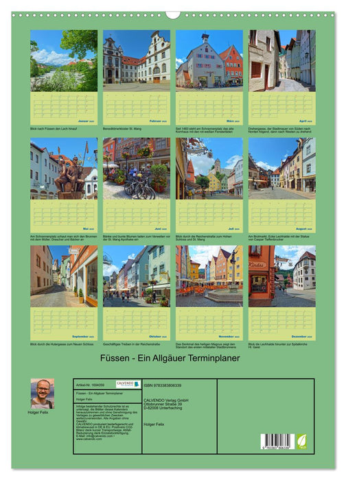 Füssen - Ein Allgäuer Terminplaner (CALVENDO Wandkalender 2025)