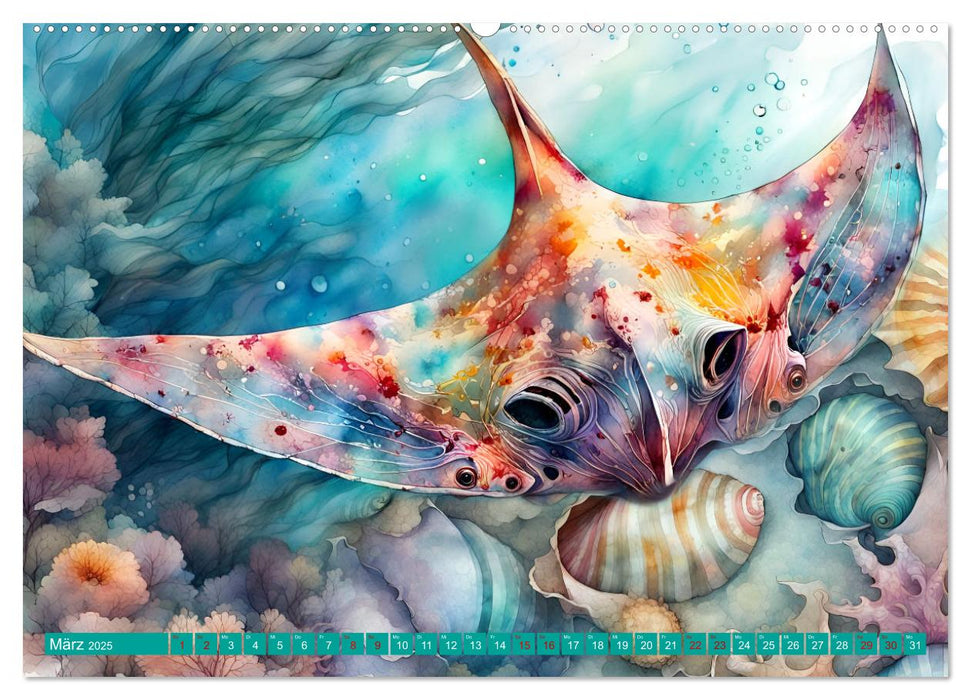Meereskreaturen - Lebendige Unterwasserwelt (CALVENDO Wandkalender 2025)