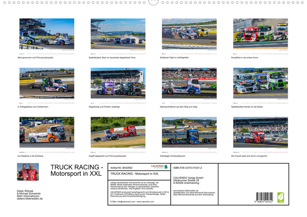 TRUCK RACING - Motorsport in XXL (CALVENDO Wandkalender 2024)