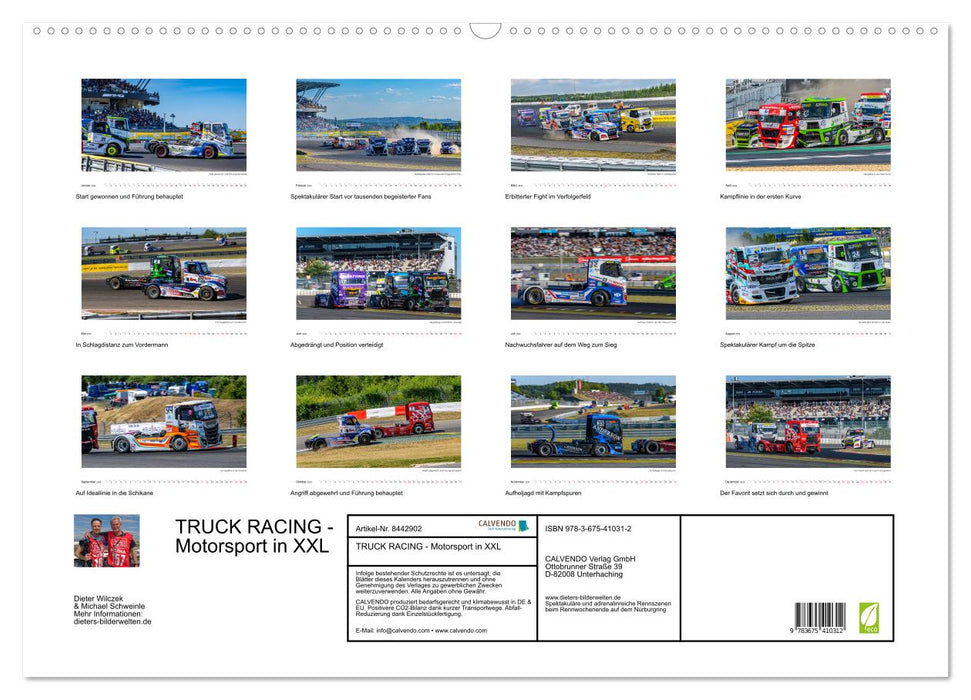 TRUCK RACING - Motorsport in XXL (CALVENDO Wandkalender 2024)