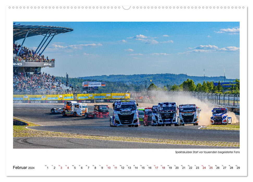 TRUCK RACING - Le sport automobile en XXL (calendrier mural CALVENDO 2024) 