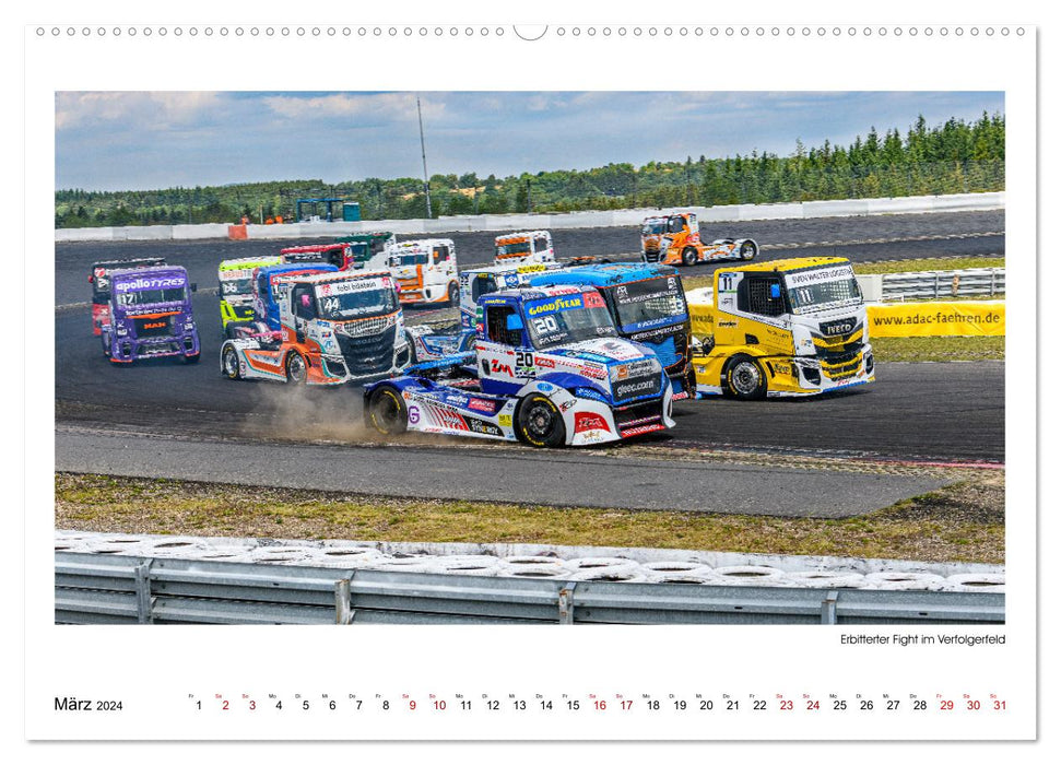 TRUCK RACING - Le sport automobile en XXL (calendrier mural CALVENDO 2024) 