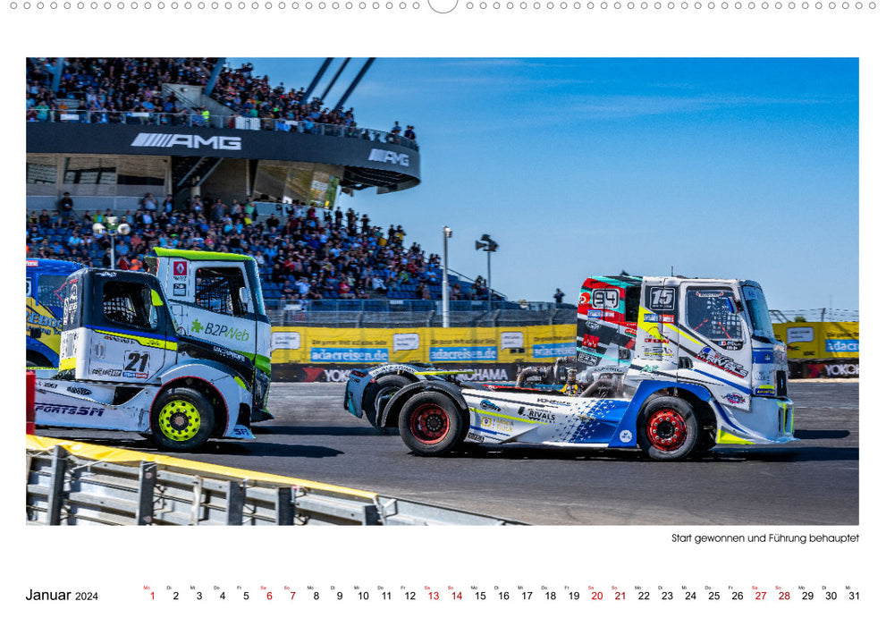TRUCK RACING - Sport automobile en XXL (Calendrier mural CALVENDO Premium 2024) 
