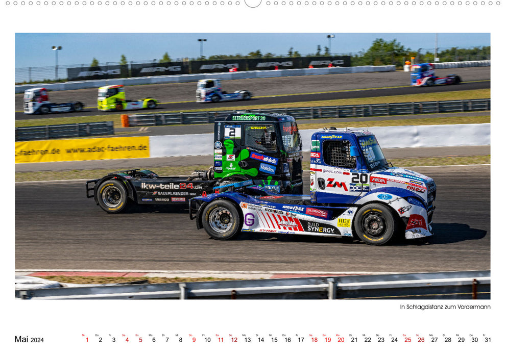 TRUCK RACING - Sport automobile en XXL (Calendrier mural CALVENDO Premium 2024) 
