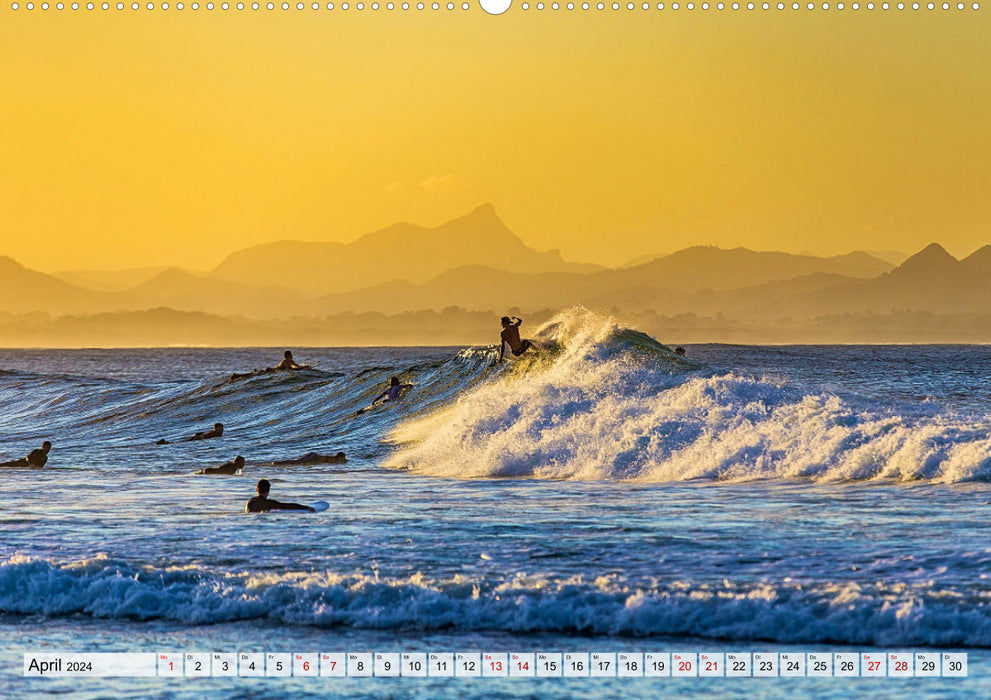 Surfen - from Inside the Barrel (CALVENDO Premium Wandkalender 2024)