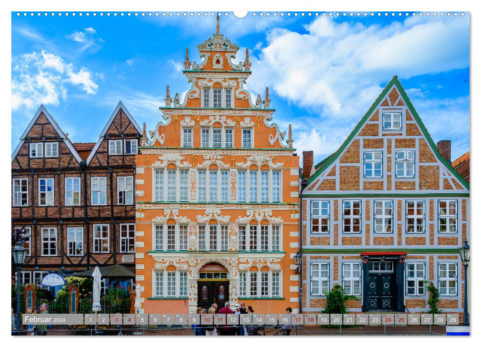 Ein Blick auf die Hansestadt Stade (CALVENDO Wandkalender 2024)