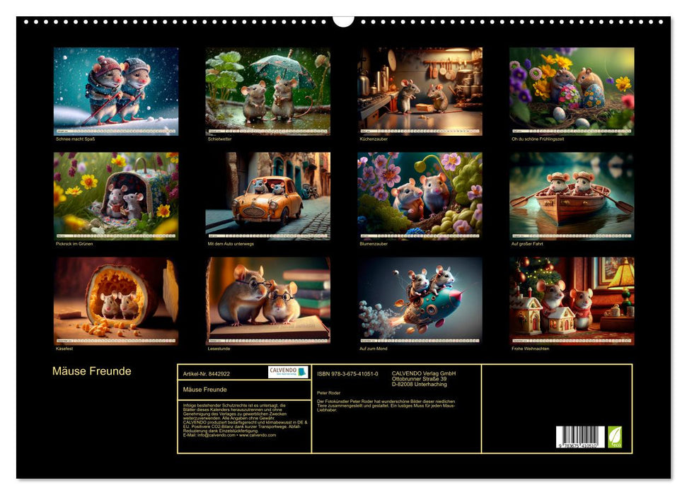 Mice Friends (CALVENDO Wall Calendar 2024) 