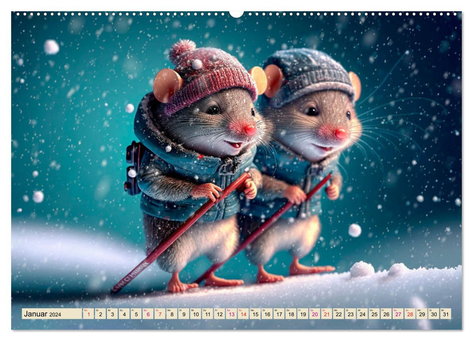 Mice Friends (CALVENDO Wall Calendar 2024) 