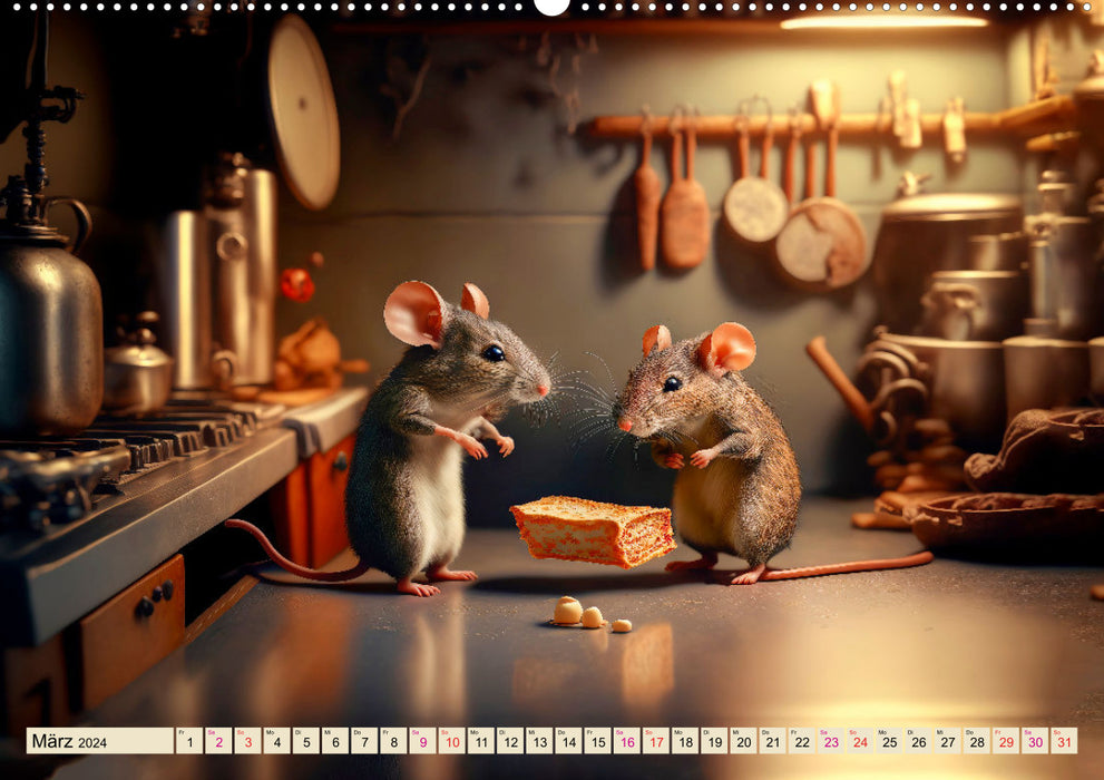Mäuse Freunde (CALVENDO Premium Wandkalender 2024)