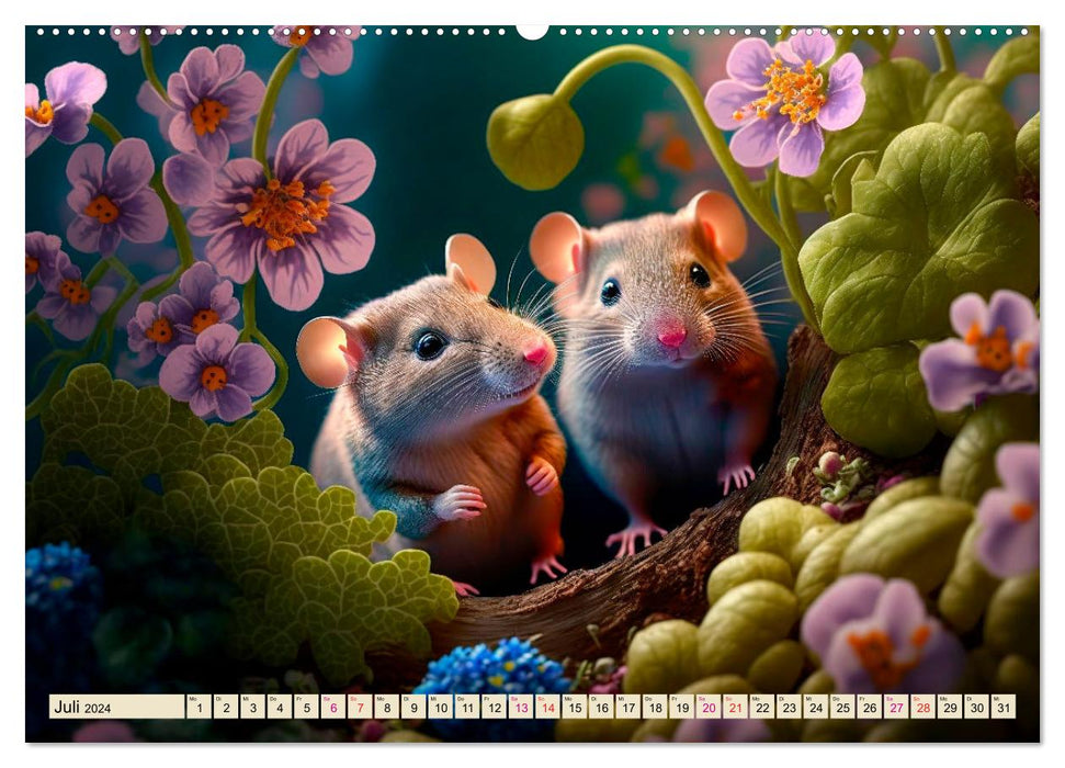 Amis des souris (Calvendo Premium Calendrier mural 2024) 