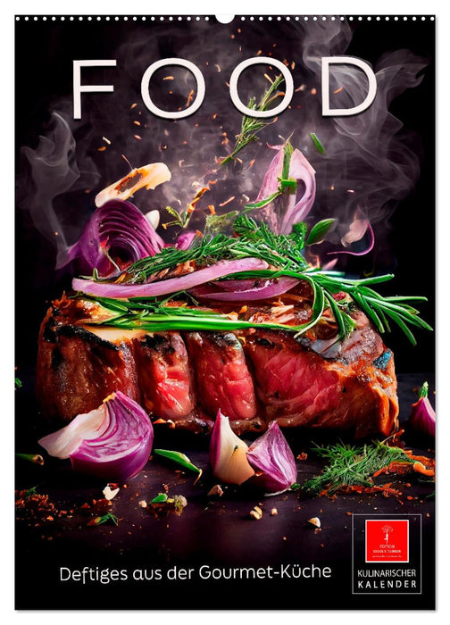 Food - Deftiges aus der Gourmetküche (CALVENDO Wandkalender 2024)