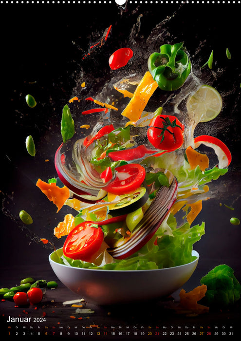 Food - Deftiges aus der Gourmetküche (CALVENDO Premium Wandkalender 2024)