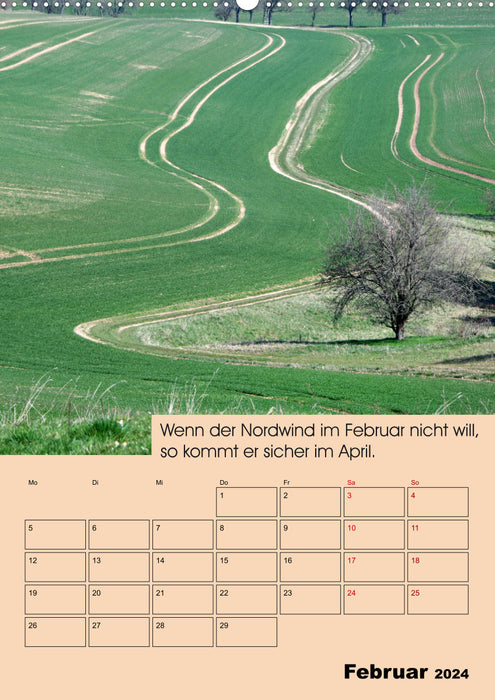 Règles météo des agriculteurs (calendrier mural CALVENDO 2024) 