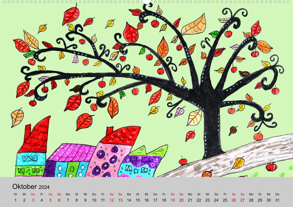 Fantastic paradise trees (CALVENDO wall calendar 2024) 