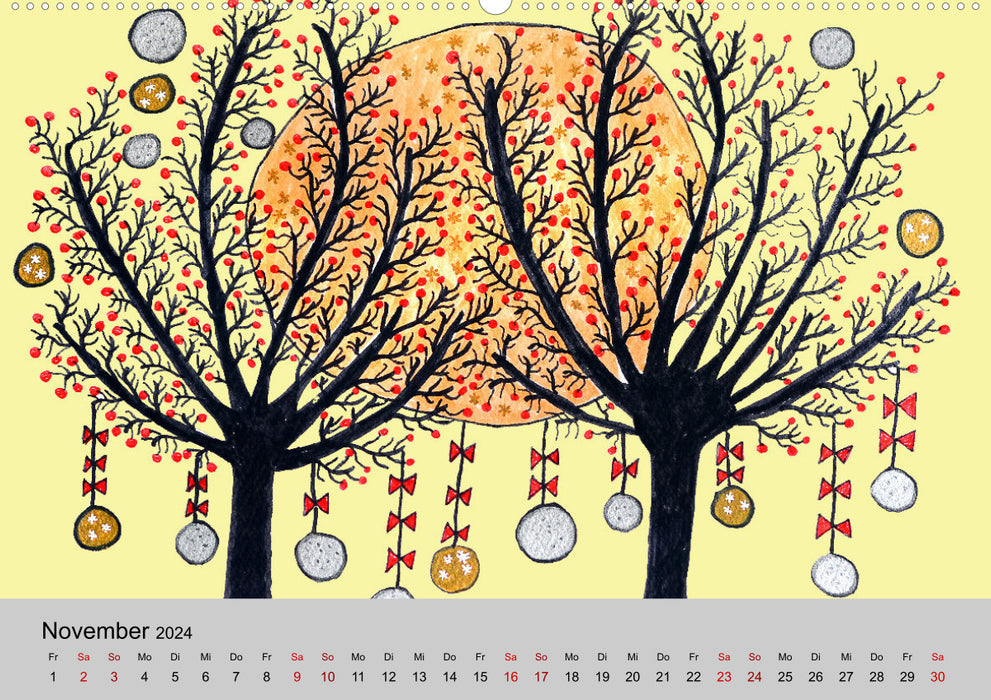 Fantastic paradise trees (CALVENDO wall calendar 2024) 