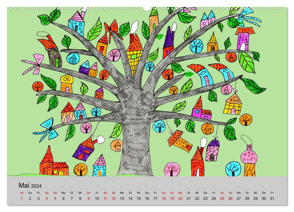 Arbres paradisiaques fantastiques (Calendrier mural CALVENDO 2024) 